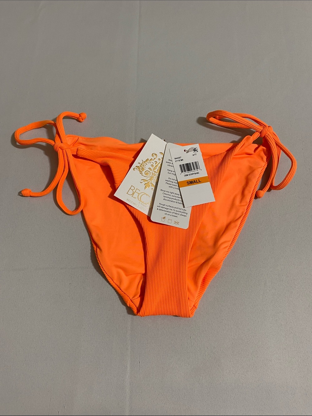BECCA Demi Scoop Basic Side-Tie Bikini Bottom Size S